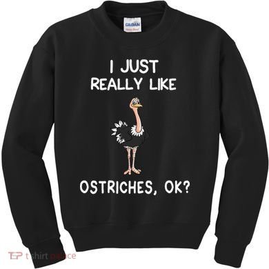 I Just Really Like Ostriches Kids Sweatshirt