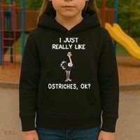 I Just Really Like Ostriches Kids Hoodie thumb 3