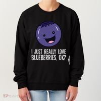 I Just Really Like Blueberries Kawaii Blueberry Women's Sweatshirt thumb 0