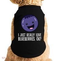 I Just Really Like Blueberries Kawaii Blueberry Doggie Tank thumb 0