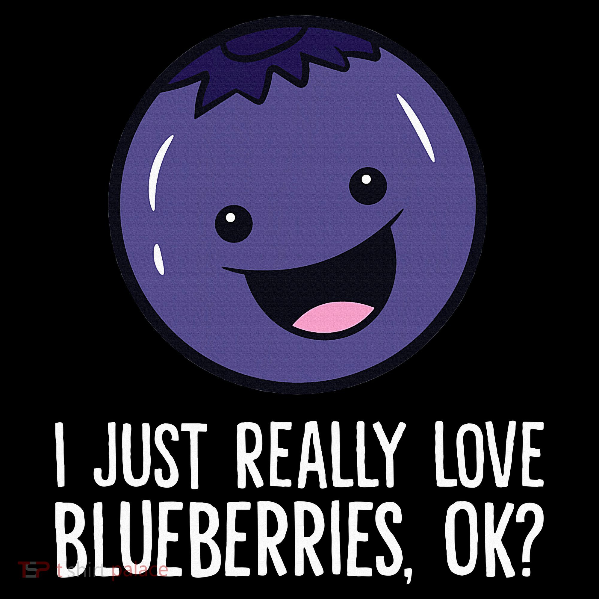 I Just Really Like Blueberries Kawaii Blueberry Women's Hoodie