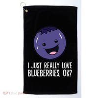 I Just Really Like Blueberries Kawaii Blueberry Golf Towel thumb 0