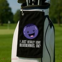 I Just Really Like Blueberries Kawaii Blueberry Golf Towel thumb 2