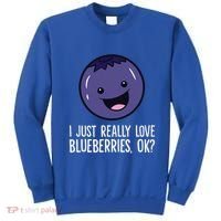 I Just Really Like Blueberries Kawaii Blueberry Sweatshirt thumb 0