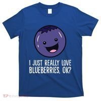 I Just Really Like Blueberries Kawaii Blueberry T-Shirt thumb 0