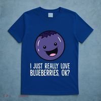 I Just Really Like Blueberries Kawaii Blueberry T-Shirt thumb 5