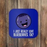 I Just Really Like Blueberries Kawaii Blueberry Coaster thumb 0