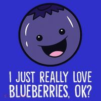 I Just Really Like Blueberries Kawaii Blueberry Mousepad thumb 1