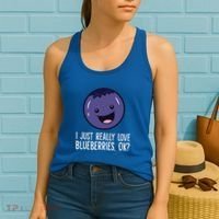 I Just Really Like Blueberries Kawaii Blueberry Women's Tank Top thumb 2