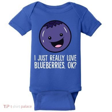 I Just Really Like Blueberries Kawaii Blueberry Baby Bodysuit