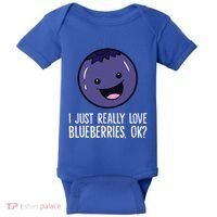 I Just Really Like Blueberries Kawaii Blueberry Baby Bodysuit thumb 0