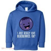 I Just Really Like Blueberries Kawaii Blueberry Toddler Hoodie thumb 0