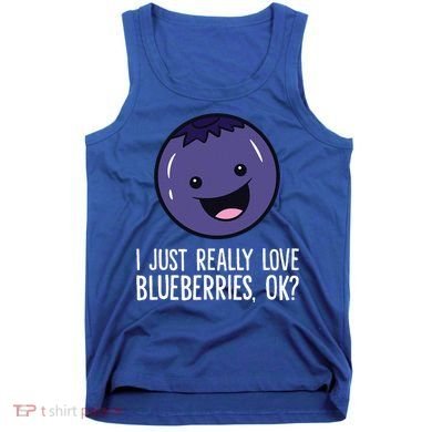 I Just Really Like Blueberries Kawaii Blueberry Tank Top