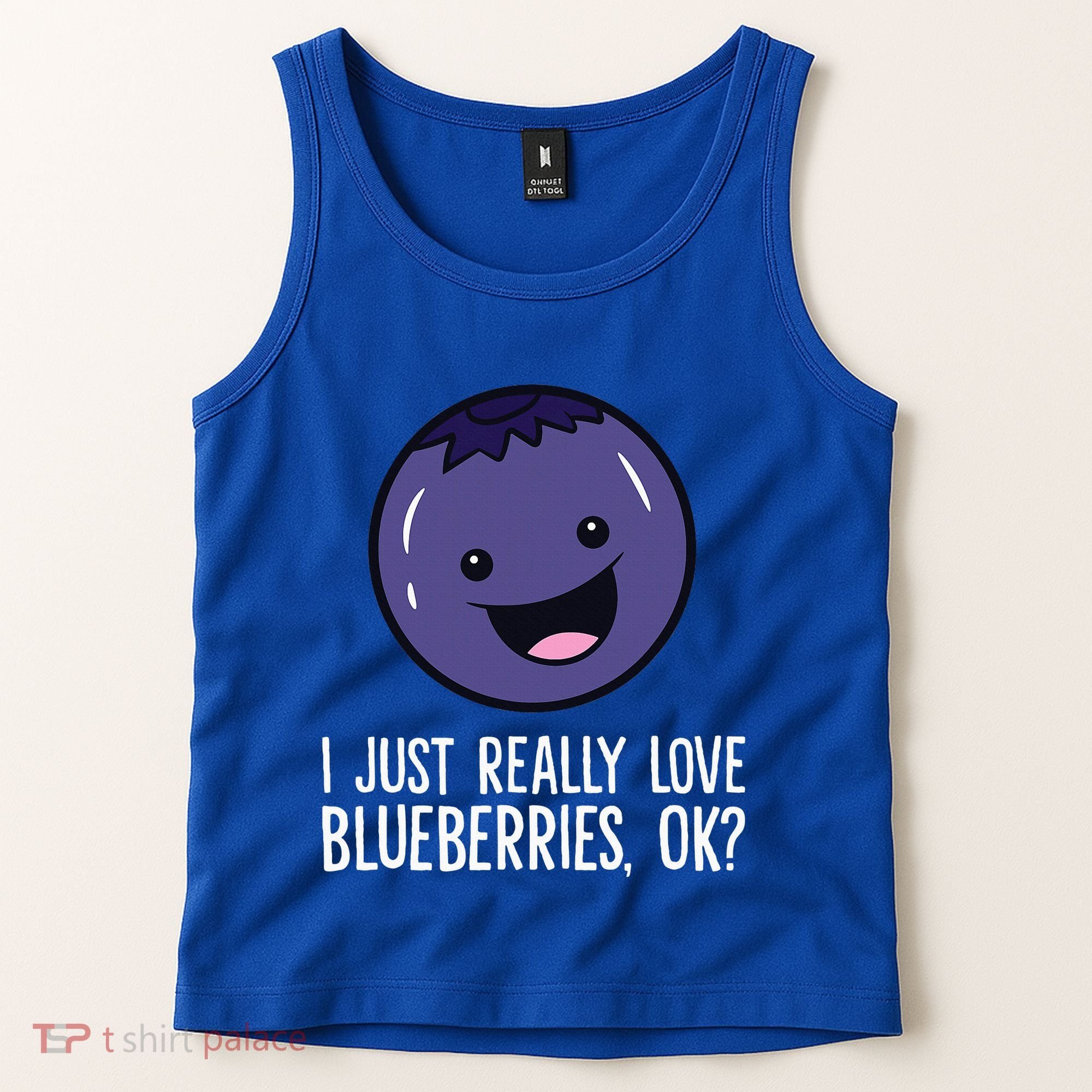 I Just Really Like Blueberries Kawaii Blueberry Tank Top