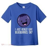 I Just Really Like Blueberries Kawaii Blueberry Toddler T-Shirt thumb 0