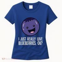 I Just Really Like Blueberries Kawaii Blueberry Women's T-Shirt thumb 0