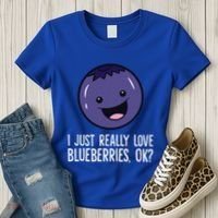 I Just Really Like Blueberries Kawaii Blueberry Women's T-Shirt thumb 3