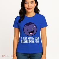 I Just Really Like Blueberries Kawaii Blueberry Women's T-Shirt thumb 4