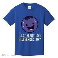 I Just Really Like Blueberries Kawaii Blueberry Kids T-Shirt thumb 0