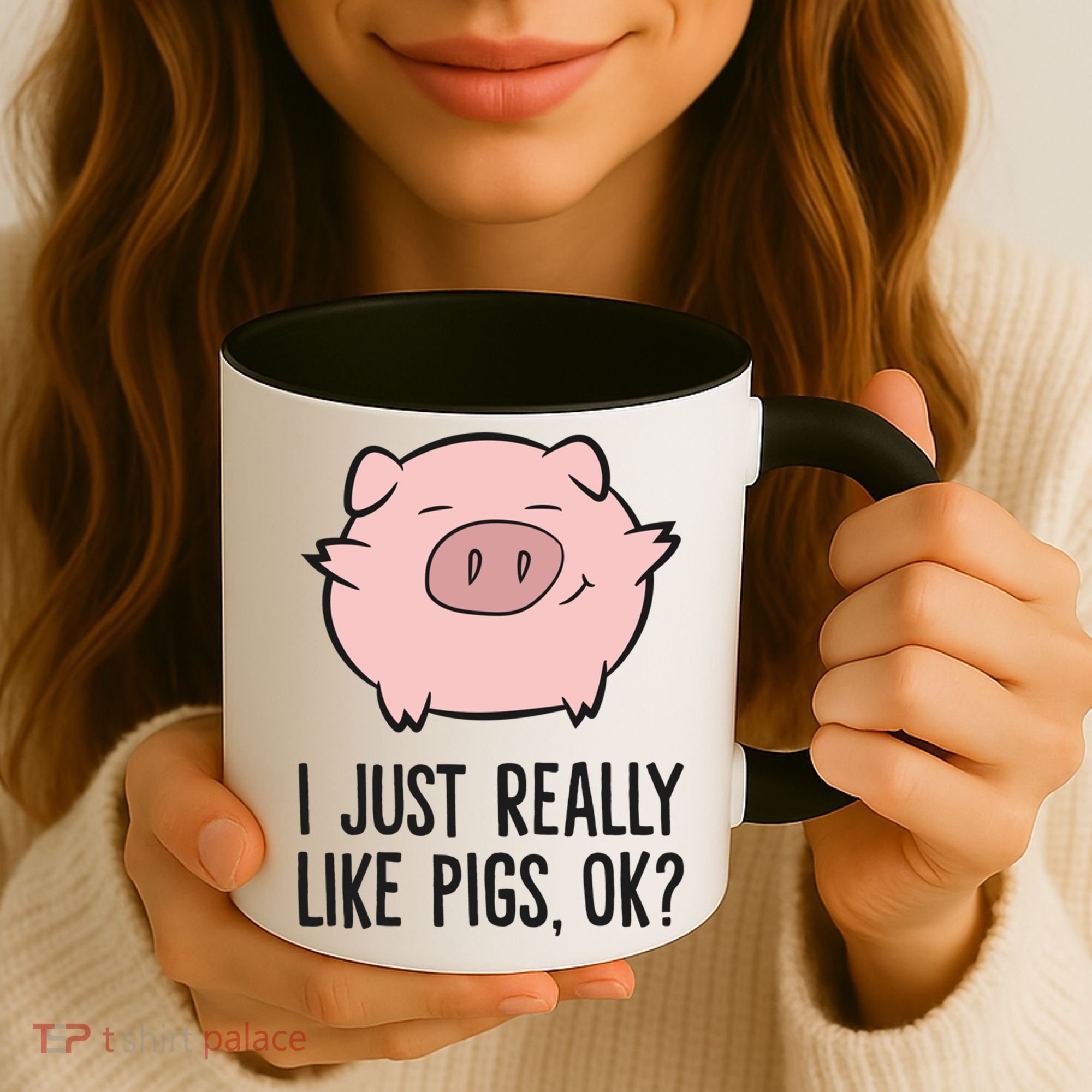 I Just Really Like Pigs Ok? Pig Lovers Cool Gift Coffee Mug