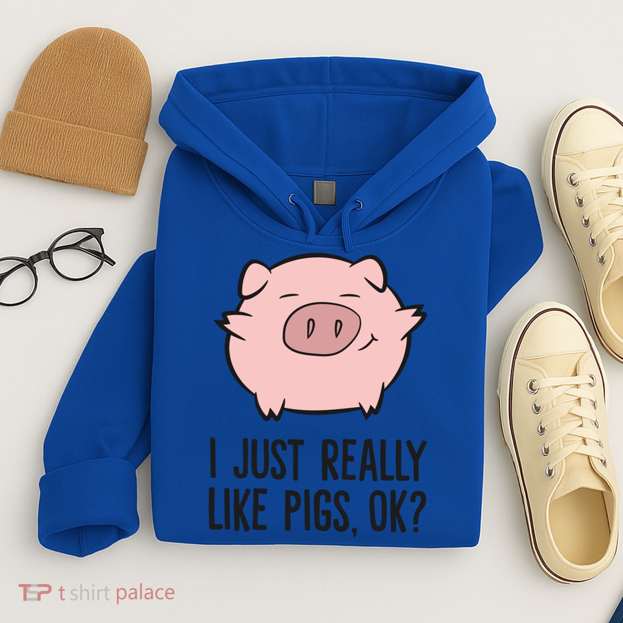 I Just Really Like Pigs Ok? Pig Lovers Cool Gift Hoodie