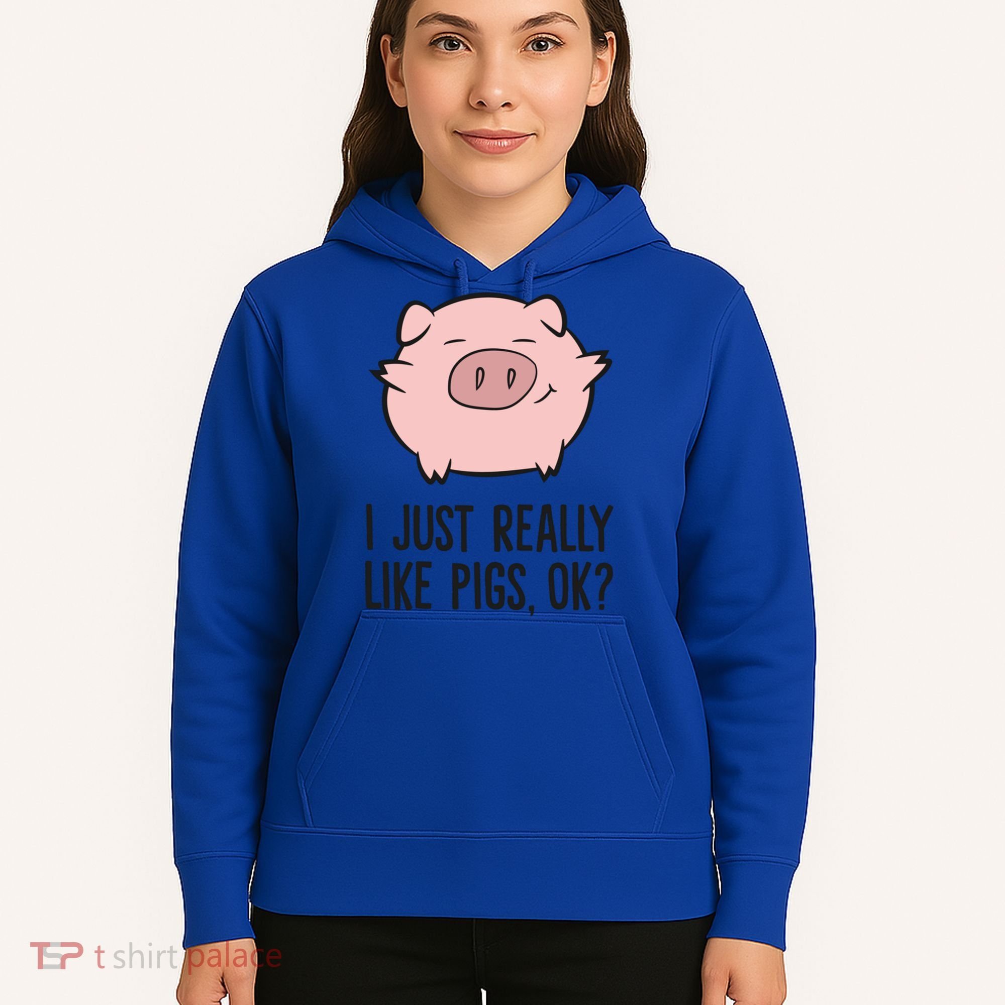 I Just Really Like Pigs Ok? Pig Lovers Cool Gift Hoodie