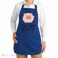 I Just Really Like Pigs Ok? Pig Lovers Cool Gift Apron thumb 2