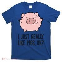 I Just Really Like Pigs Ok? Pig Lovers Cool Gift T-Shirt thumb 0