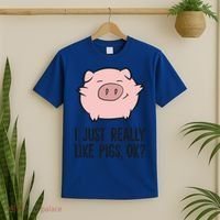 I Just Really Like Pigs Ok? Pig Lovers Cool Gift T-Shirt thumb 2