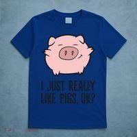 I Just Really Like Pigs Ok? Pig Lovers Cool Gift T-Shirt thumb 5