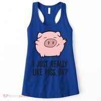 I Just Really Like Pigs Ok? Pig Lovers Cool Gift Women's Tank Top thumb 0