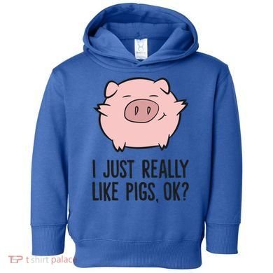 I Just Really Like Pigs Ok? Pig Lovers Cool Gift Toddler Hoodie