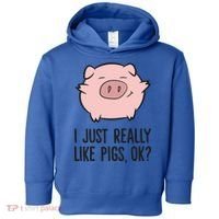 I Just Really Like Pigs Ok? Pig Lovers Cool Gift Toddler Hoodie thumb 0