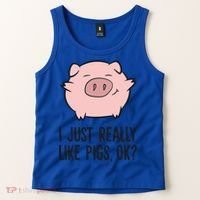 I Just Really Like Pigs Ok? Pig Lovers Cool Gift Tank Top thumb 2