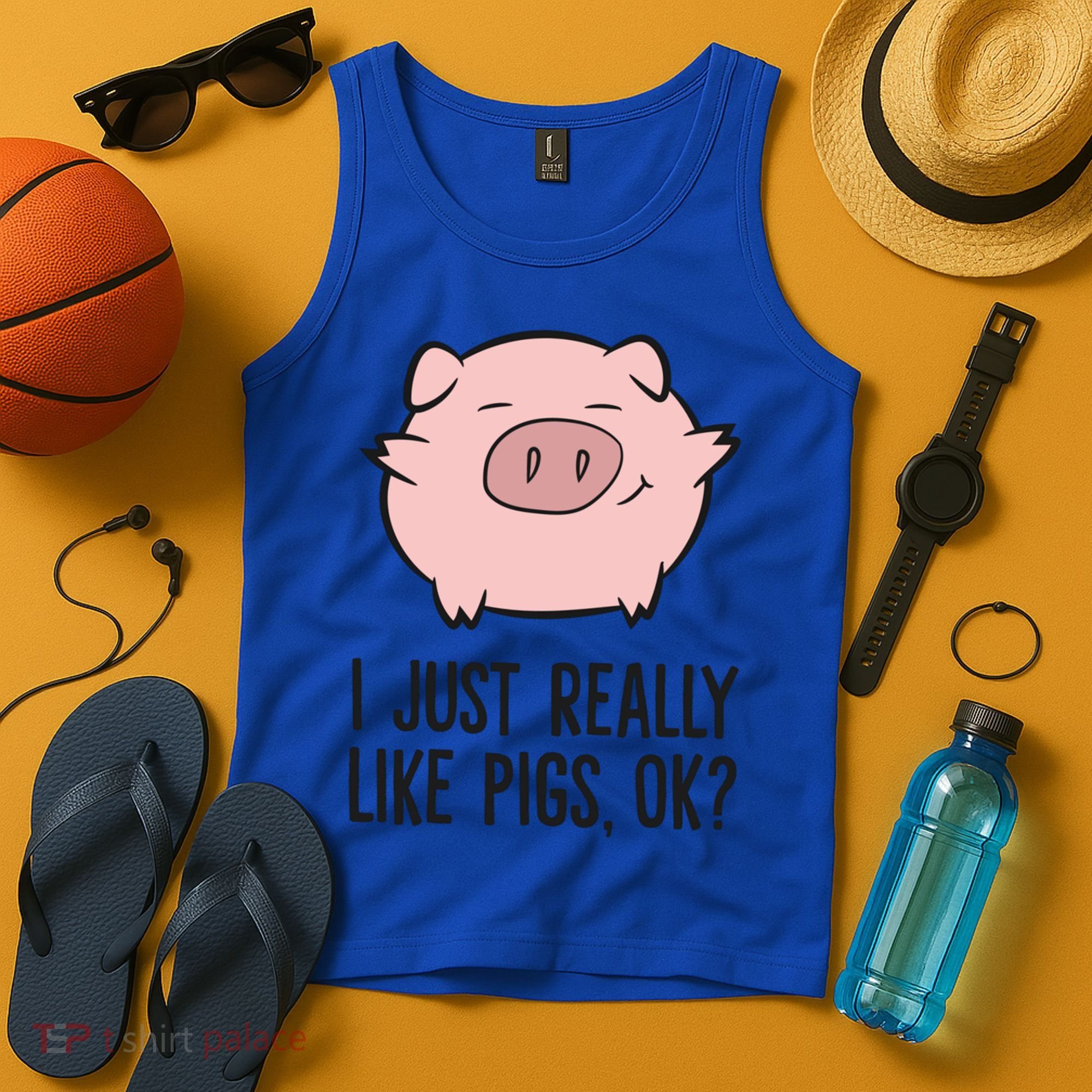I Just Really Like Pigs Ok? Pig Lovers Cool Gift Tank Top