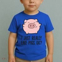 I Just Really Like Pigs Ok? Pig Lovers Cool Gift Toddler T-Shirt thumb 2