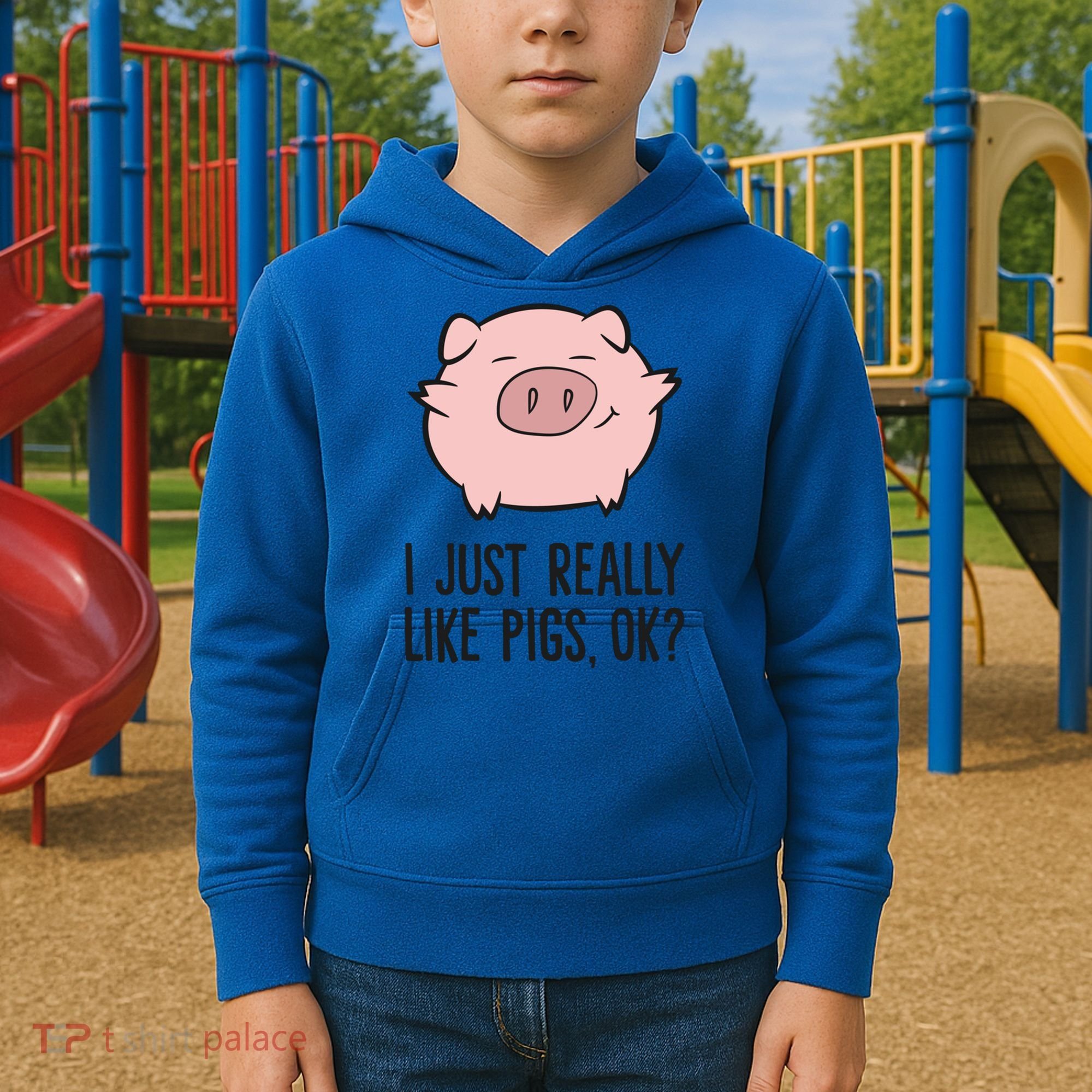 I Just Really Like Pigs Ok? Pig Lovers Cool Gift Kids Hoodie