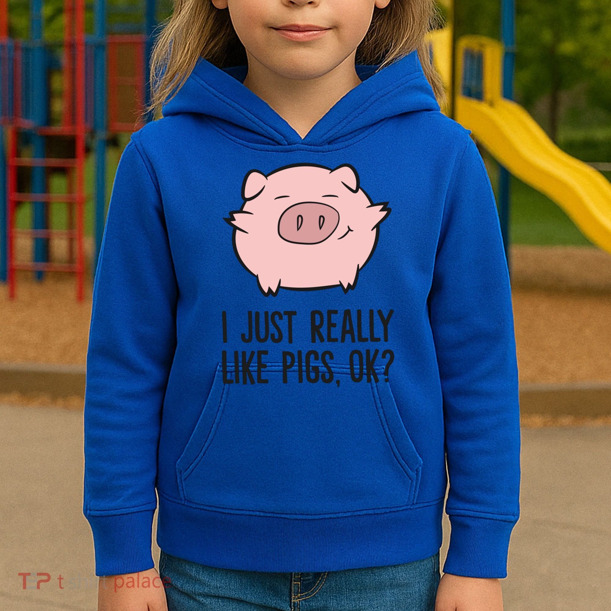 I Just Really Like Pigs Ok? Pig Lovers Cool Gift Kids Hoodie
