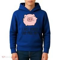I Just Really Like Pigs Ok? Pig Lovers Cool Gift Kids Hoodie thumb 4