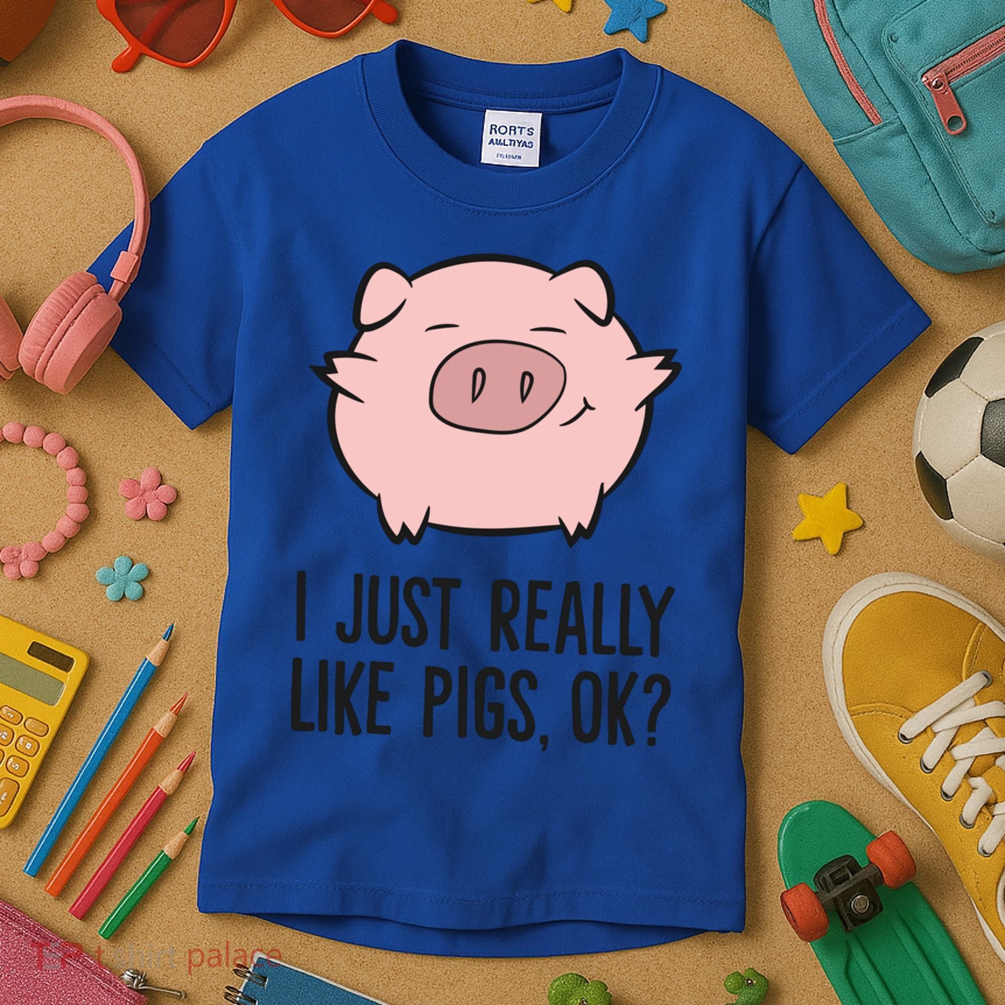 I Just Really Like Pigs Ok? Pig Lovers Cool Gift Kids T-Shirt