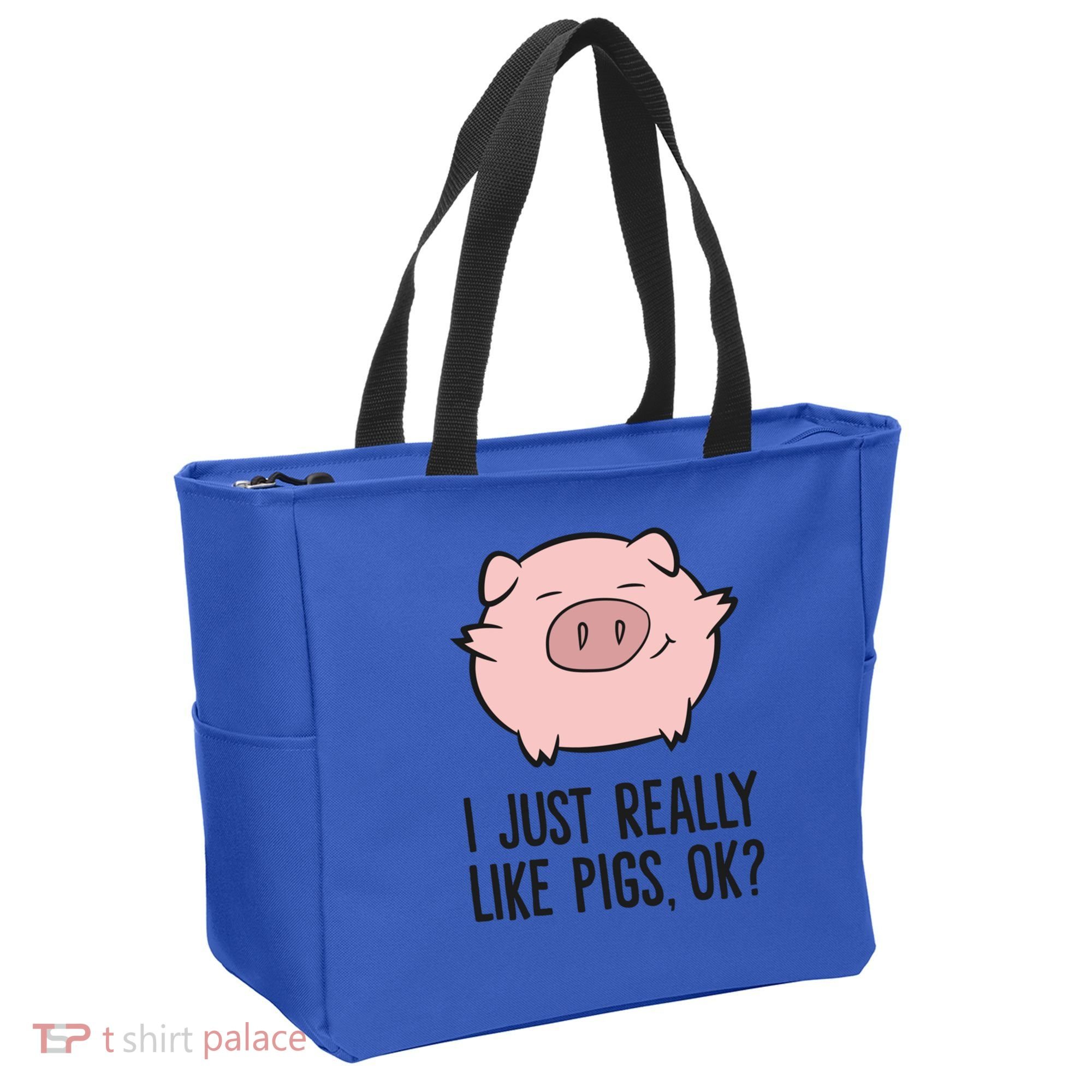 I Just Really Like Pigs Ok? Pig Lovers Cool Gift Tote Bag