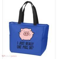 I Just Really Like Pigs Ok? Pig Lovers Cool Gift Tote Bag thumb 3