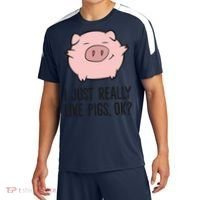 I Just Really Like Pigs Ok? Pig Lovers Cool Gift Sport-Tek Competitor United Soccer Jersey thumb 0