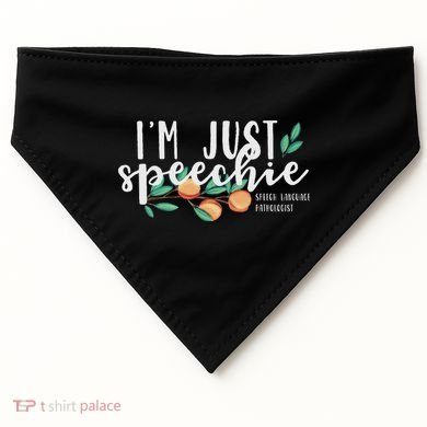 I'm Just Speechie Pathologist Speech Language Therapy USA-Made Doggie Bandana