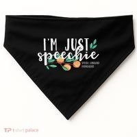 I'm Just Speechie Pathologist Speech Language Therapy USA-Made Doggie Bandana thumb 0