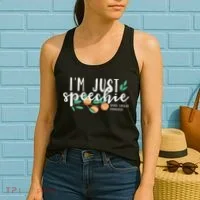 I'm Just Speechie Pathologist Speech Language Therapy Women's Tank Top thumb 2