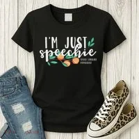 I'm Just Speechie Pathologist Speech Language Therapy Women's T-Shirt thumb 3