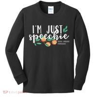 I'm Just Speechie Pathologist Speech Language Therapy Kids Long Sleeve Shirt thumb 0