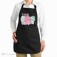 I'm Just So Eggstra Cute Egg Stra Easter Bunny Funny Easter Eggs Apron thumb 2