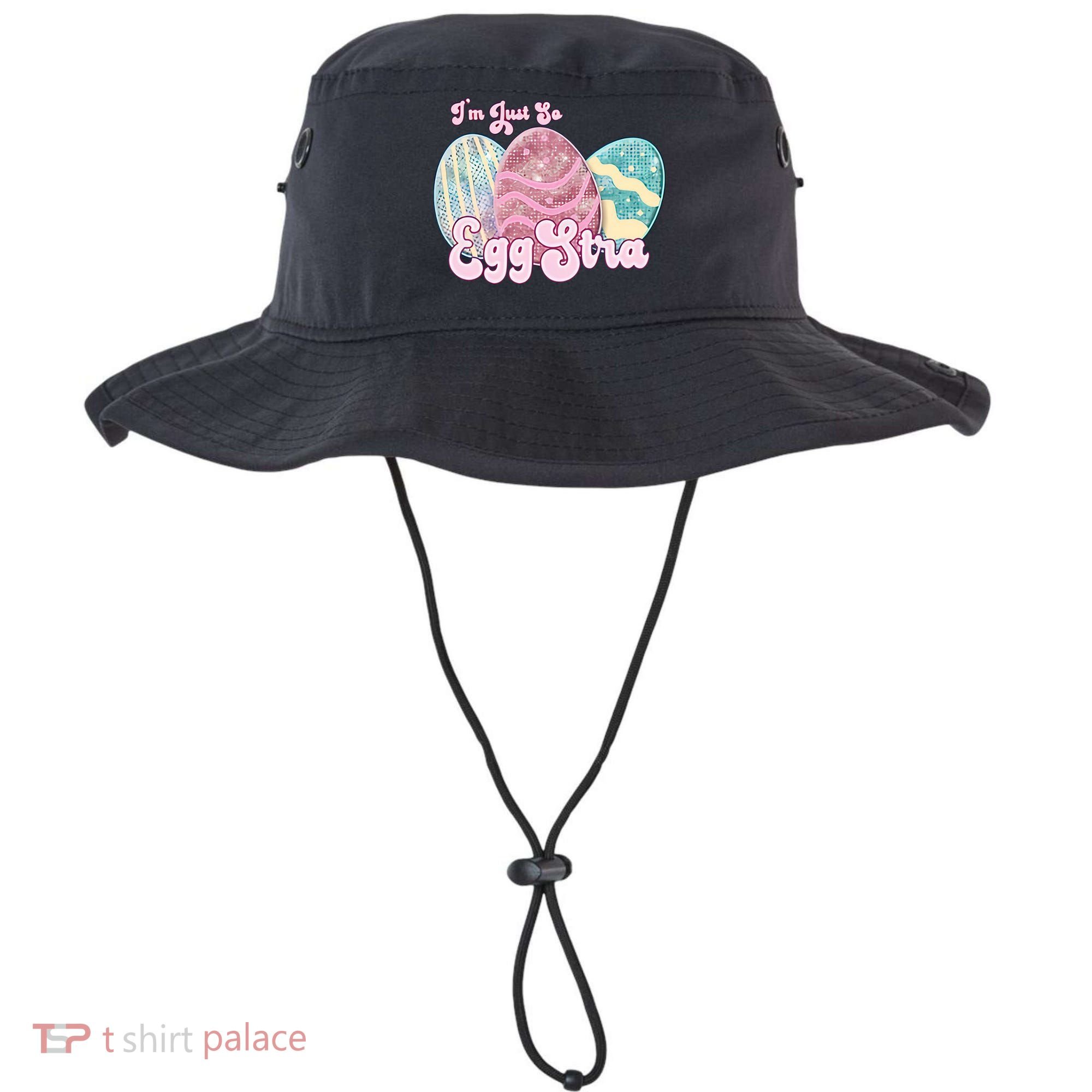 I'm Just So Eggstra Cute Egg Stra Easter Bunny Funny Easter Eggs Bucket Hat